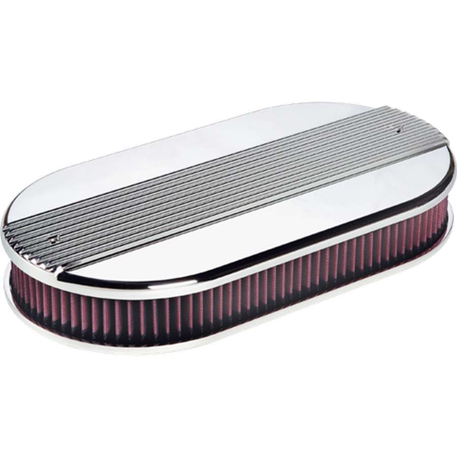 Dual Quad Ribbed Oval Air Cleaner  -  15650