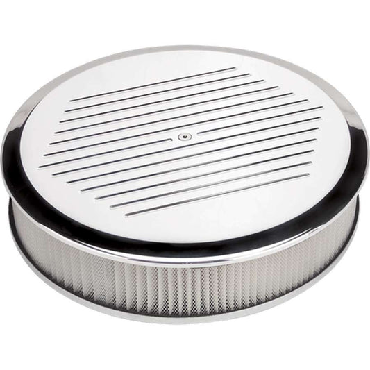 Air Cleaner 14in Round Ball Milled Polished  -  15820