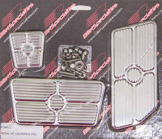 Universal Pedal Kits Grooved Polished  -  198622