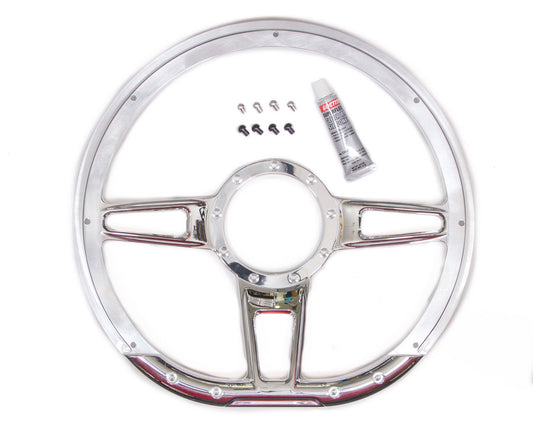 Steering Wheel Formula D-Shaped 14in Polished  -  29409