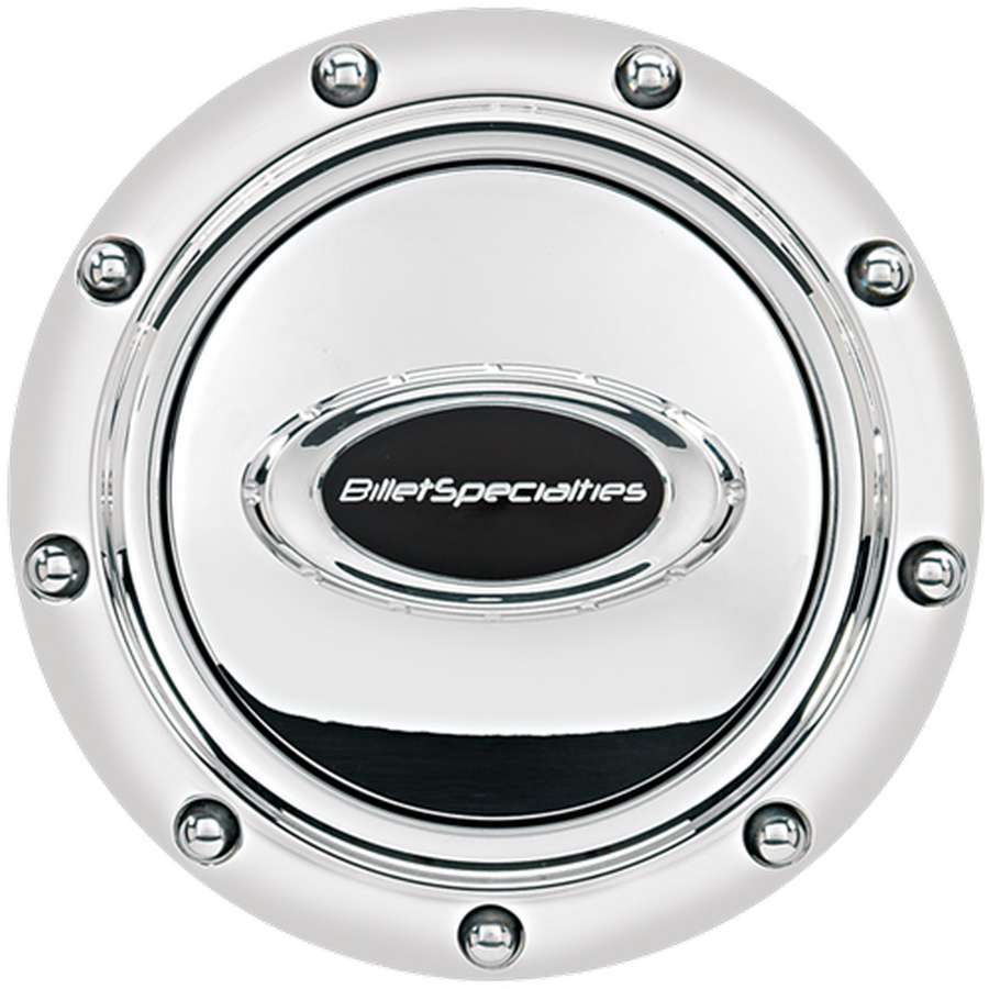 Horn Button Riveted Polished w/Black Logo  -  32715