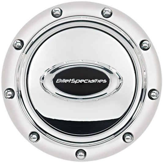 Horn Button Riveted Polished w/Black Logo  -  32715