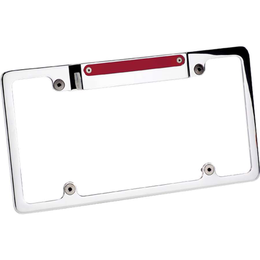 License Frame w/3rd Brake Light Polished  -  55520