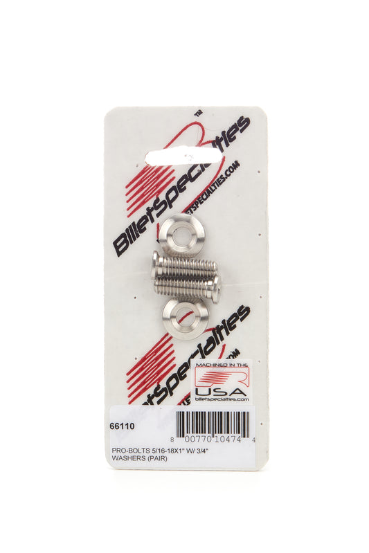 5/16-18 x 1in SS Bolts Pair  -  66110