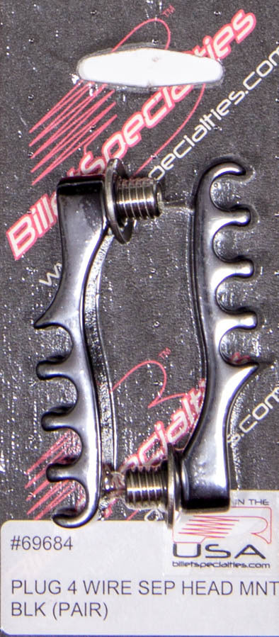 4 Wire Separator Black Cylinder Head Mount Pair  -  69684
