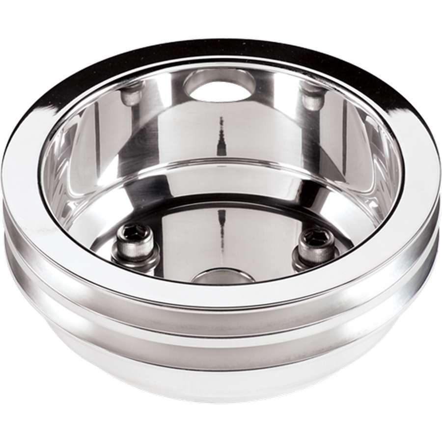 SBC 2 GRV Crank Pulley LWP Polished  -  78220