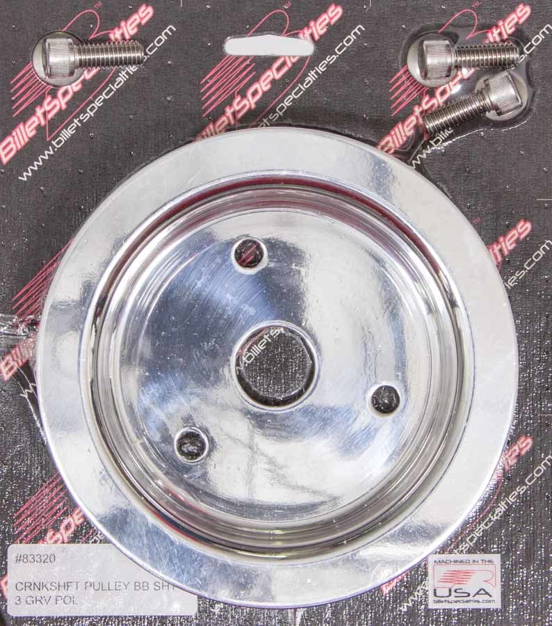 Polished BBC 3 Groove Lower Pulley  -  83320
