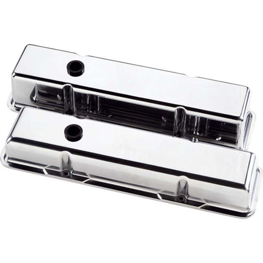 Valve Covers SBC Plain Polished Tall  -  95229