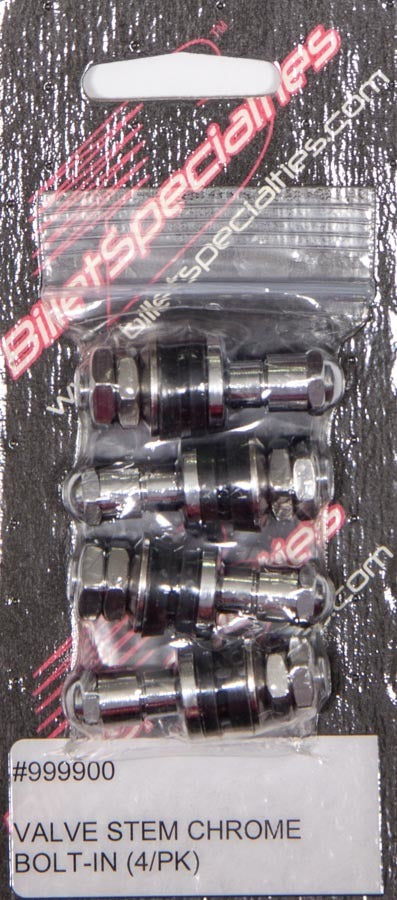 Valve Stem Chrome Bolt- In 4-PK  -  999900