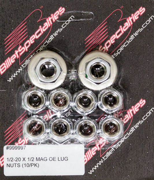 1/2-20 X 1/2 Mag Lug Nuts (10/PK)  -  999997