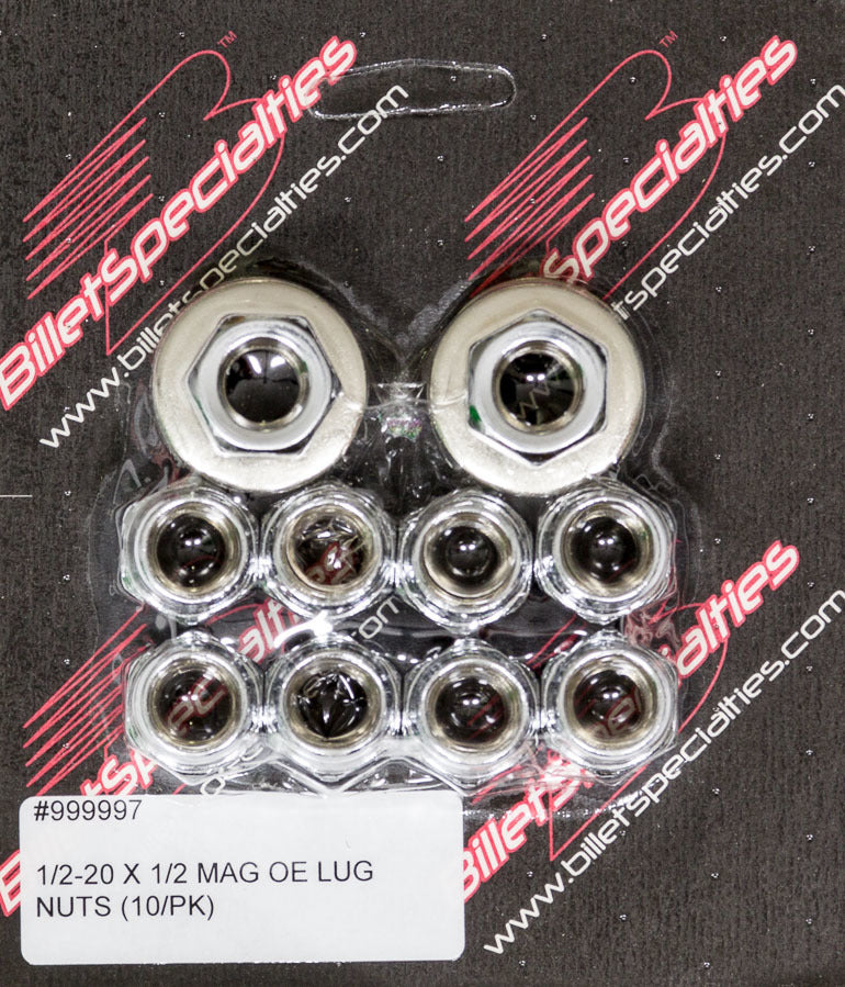1/2-20 X 1/2 Mag Lug Nuts (10/PK)  -  999997