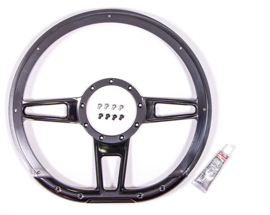 Steering Wheel Formula D-Shaped 14in Black  -  BLK29409