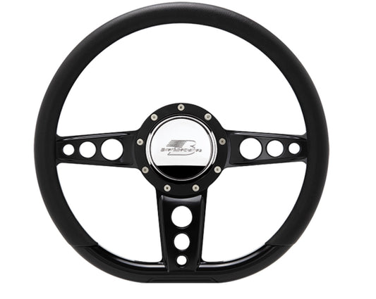 Steering Wheel 14in D- Shape Trans Am Black  -  BLK29427