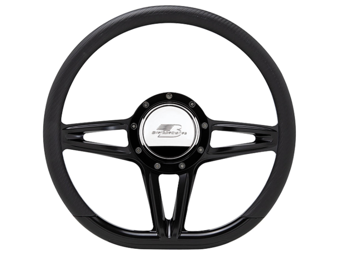 Steering Wheel 14in D-Shape Victory Black  -  BLK29441