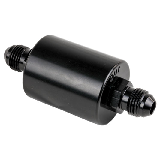 In Line Fuel Filter -6AN Ends Black  -  BLK42230