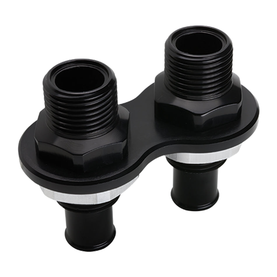 Heat Bulkhead Push On 2-Port Black  -  BLK66825