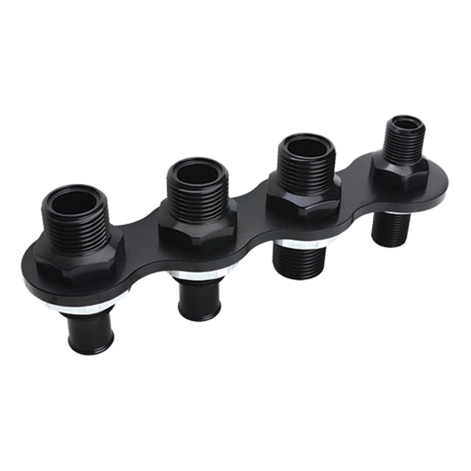 A/C & Heat Bulkhead Inli ne Push On 4-Port Black  -  BLK66935