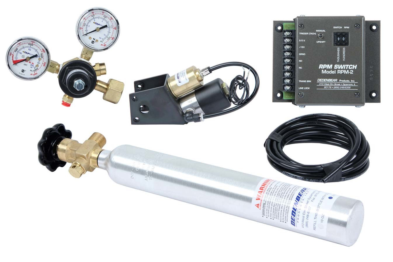 CO2 Shifter & Bottle Kit - 3spd. Reverse Pattern  -  AS1AB10K