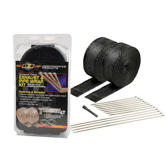 Exhaust & Pipe Wrap Kit Black Titanium  -  10073