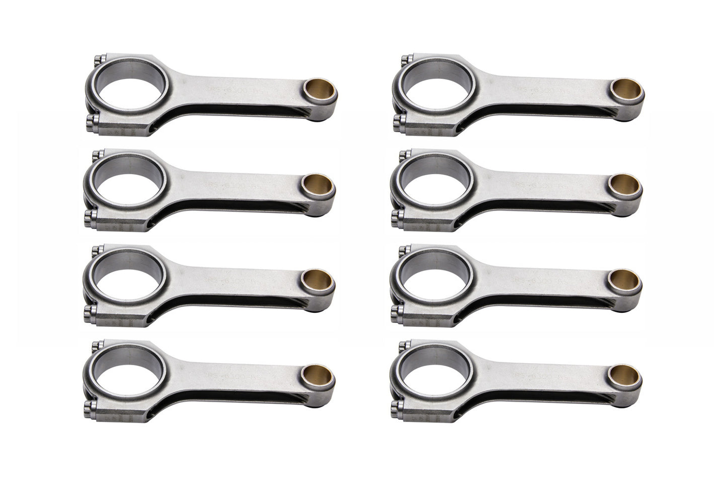 SBC 4340 Forged H-Beam Rods 6.300 w/L19 Bolts  -  CRS6300B3DL19