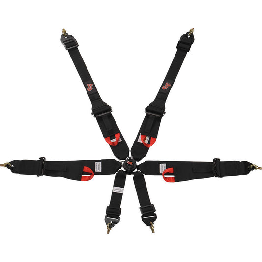 6pt Harness Camlock HNR Indiv P/U Black  FIA  -  7622BK