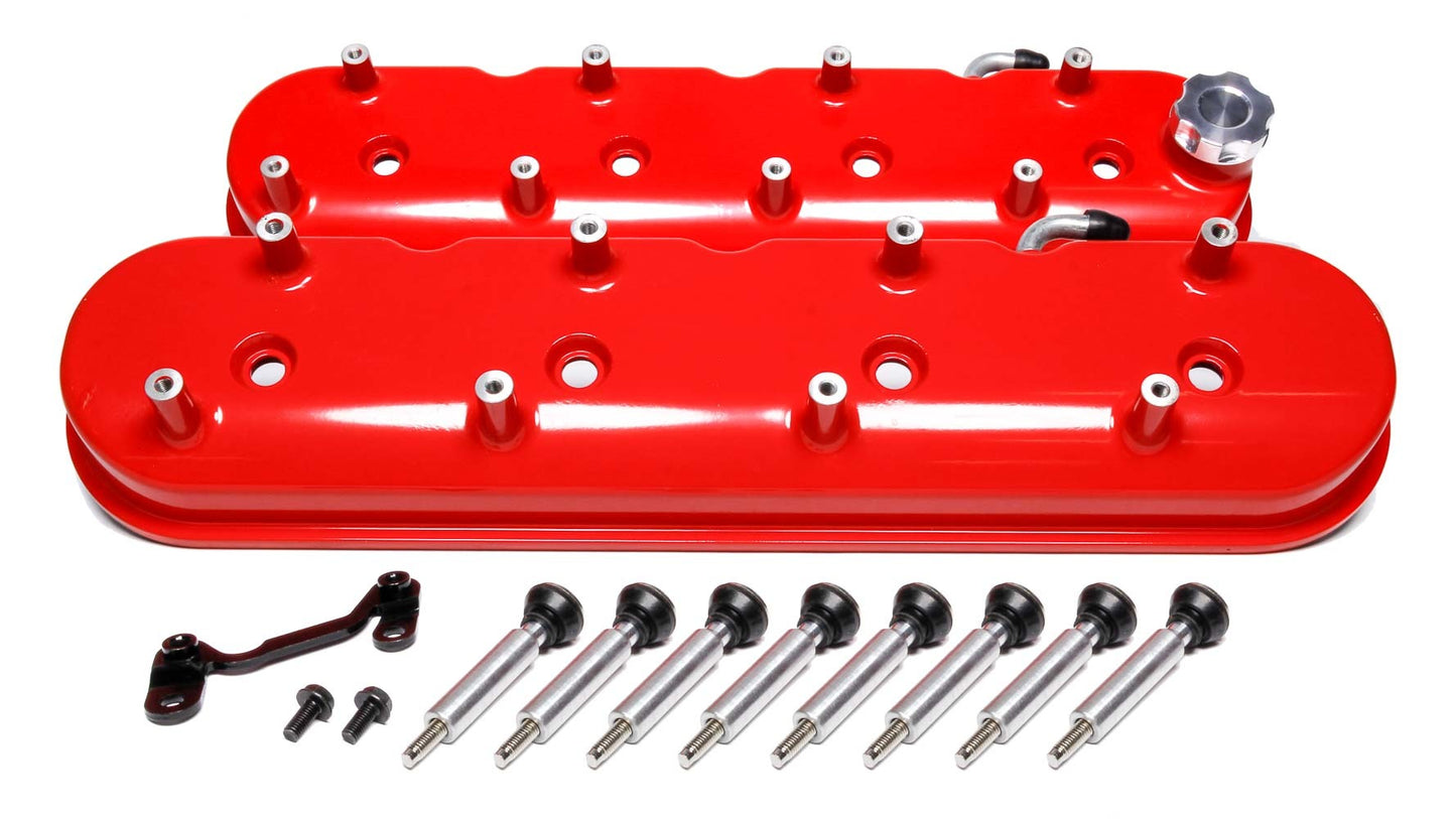 GM LS Tall Valve Cover Set - Gloss Red  -  241-113