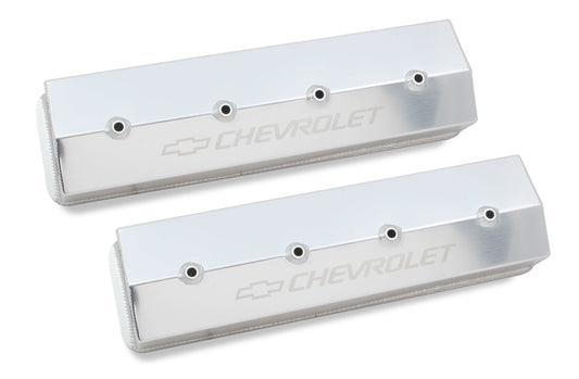 SBC Billet Rail Fab. Alm Valve Covers wo/Hole  -  241-285