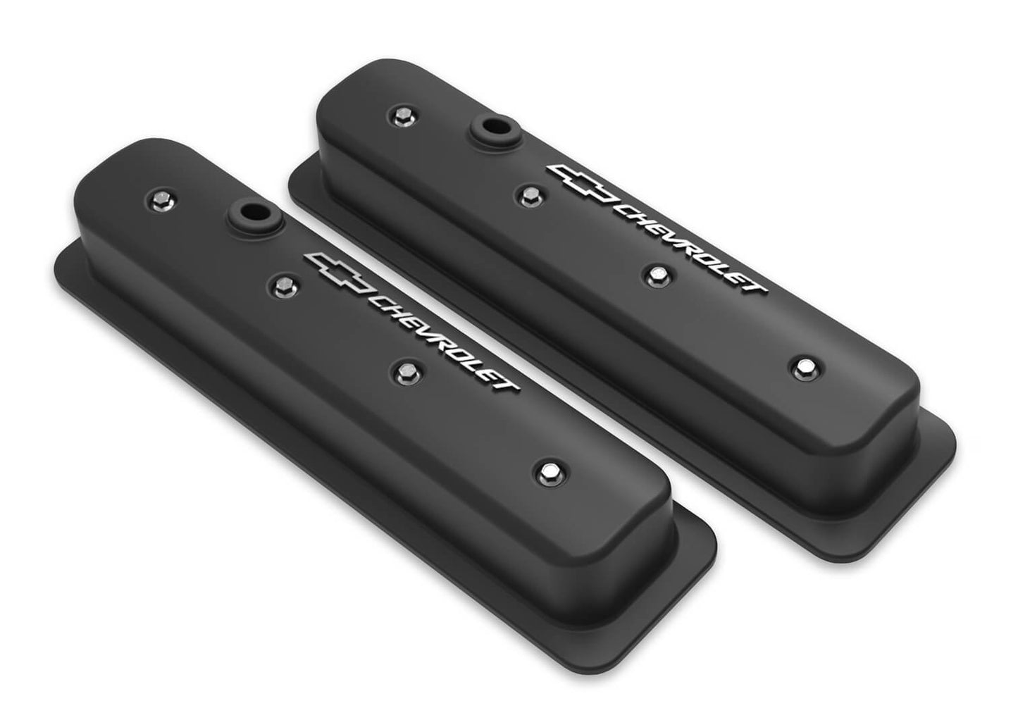 SBC Muscle Car Valve Covers w/Holes Black  -  241-292