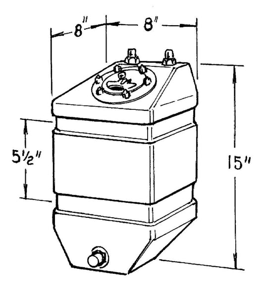 3-Gallon Pro Drag Fuel Cell  -  220-303-01