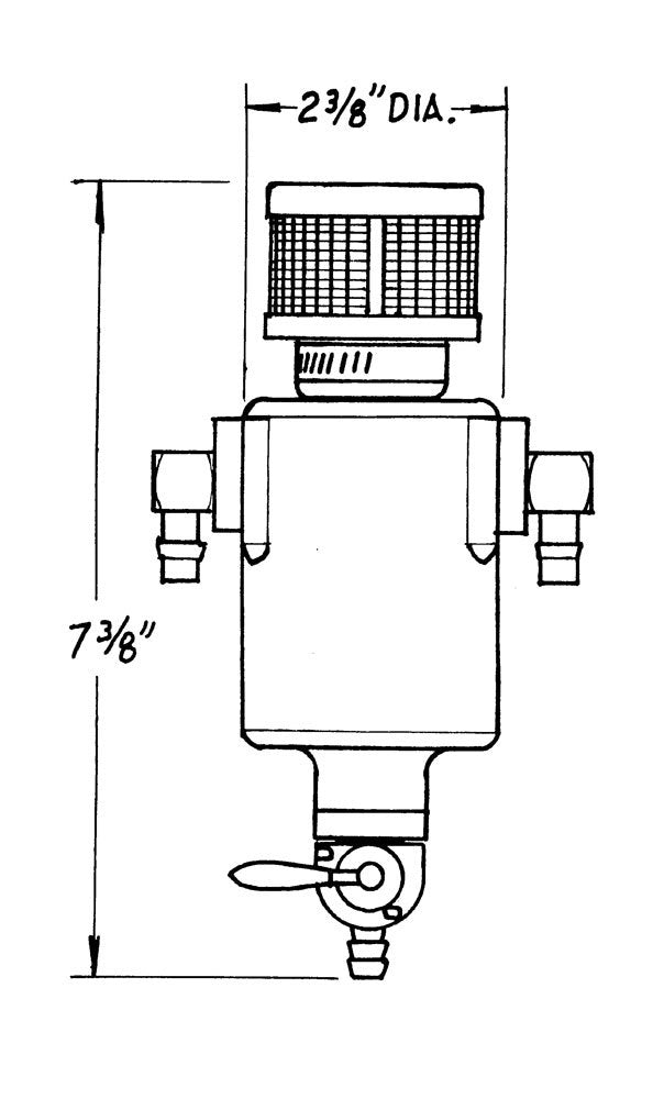 Mini-Breather Tank w/3/8in Fittings  -  605-375-01