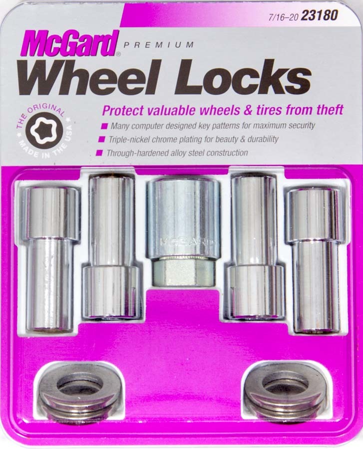 WHEEL LOCK 7/16 X-LONG SHANK (4)  -  23180