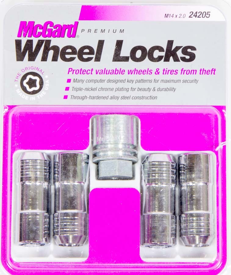 WHEEL LOCK 14MM x 2.0 CONICAL SEAT (4)  -  24205