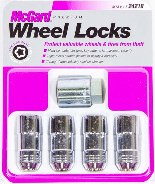 WHEEL LOCK 14MM X 1.50 CONICAL SEAT 22mm Hex (4  -  24210