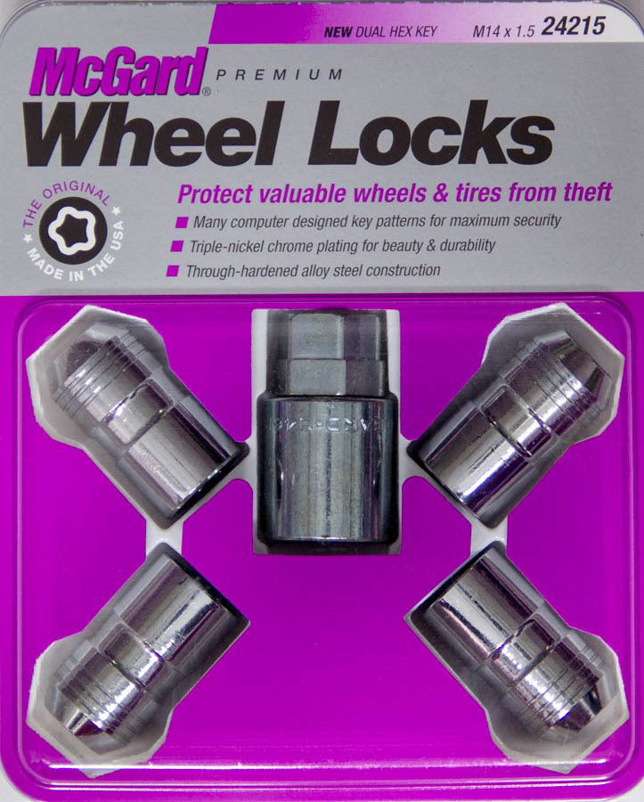 Wheel Lock Set 14mmx1.5 Cone Seat  -  24215