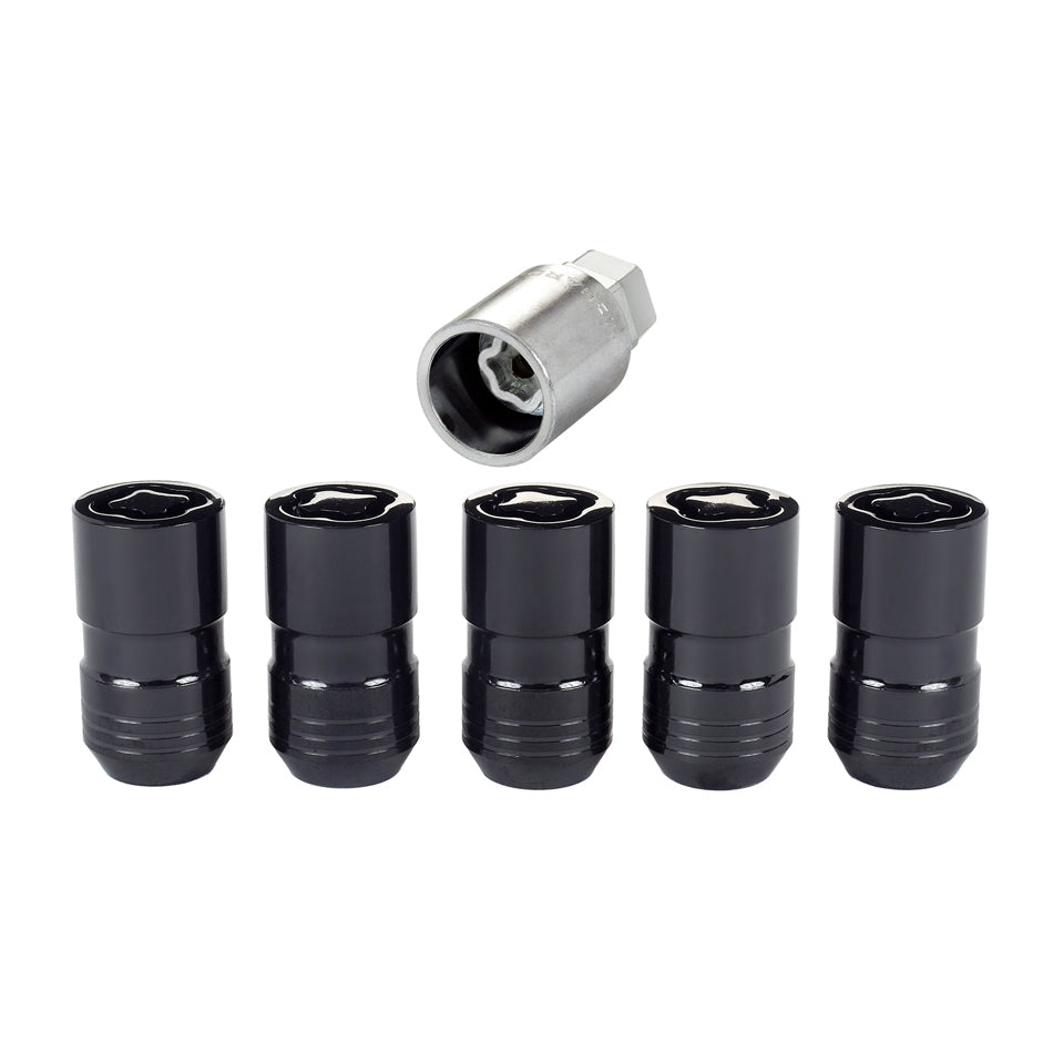 Wheel Locks 5Pcs. 18- Jeep JL 14mm x 1.5 Black  -  24516