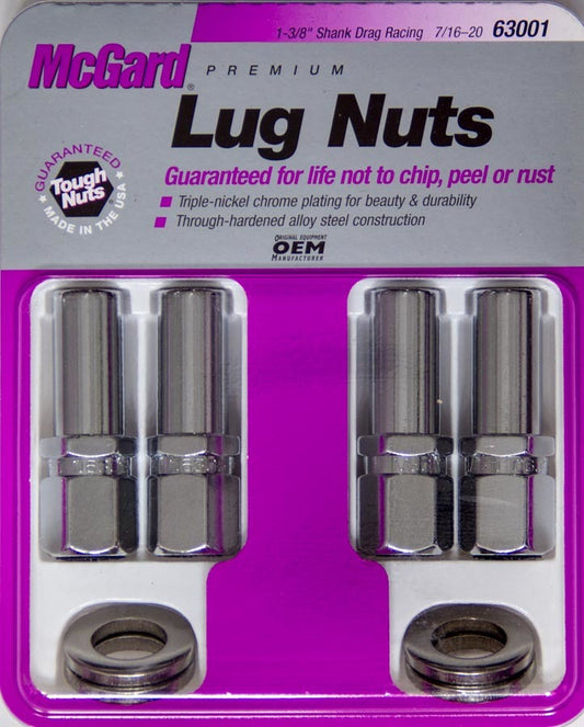 LUG NUT 7/16 X-LONG SHANK RACE  -  63001