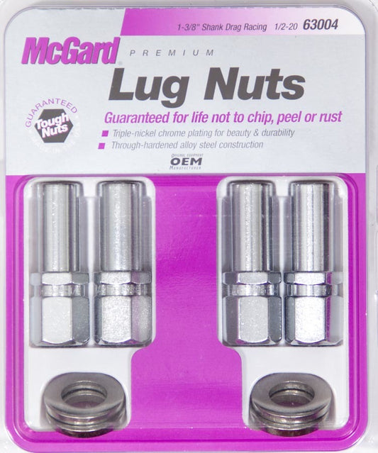 LUG NUT 1/2 X-LONG SHANK RACE W/ CENTER WASHER  -  63004