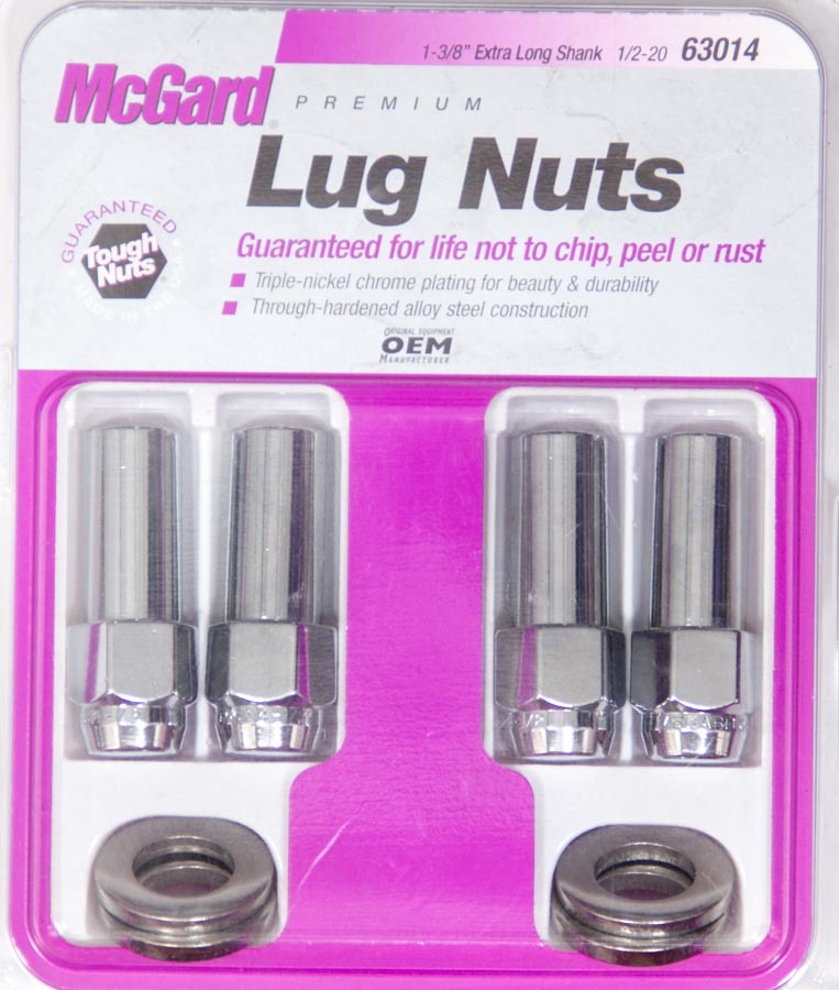 LUG NUT 1/2 X-LONG MAG W/ CENTER WASHER (4)  -  63014