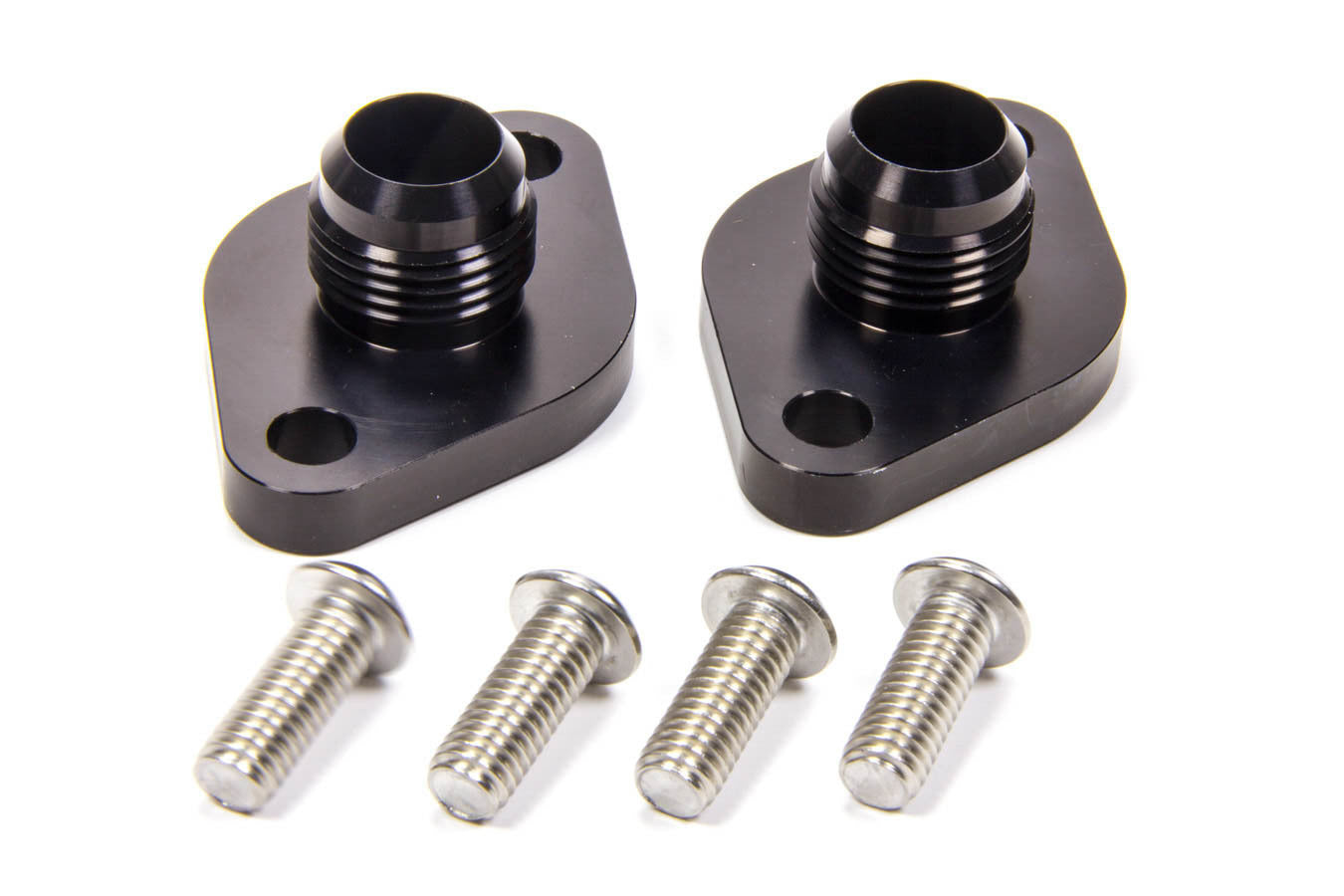 BBC #12 Water Pump Port Adapters - Black (2pk)  -  WP8012ANS