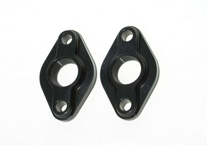 BBC Water Pump Port Adapters - Black (2pk)  -  WP80S