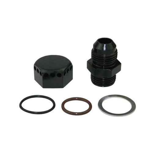 Positive Seal Vented Fitting 8an - Black  -  22627