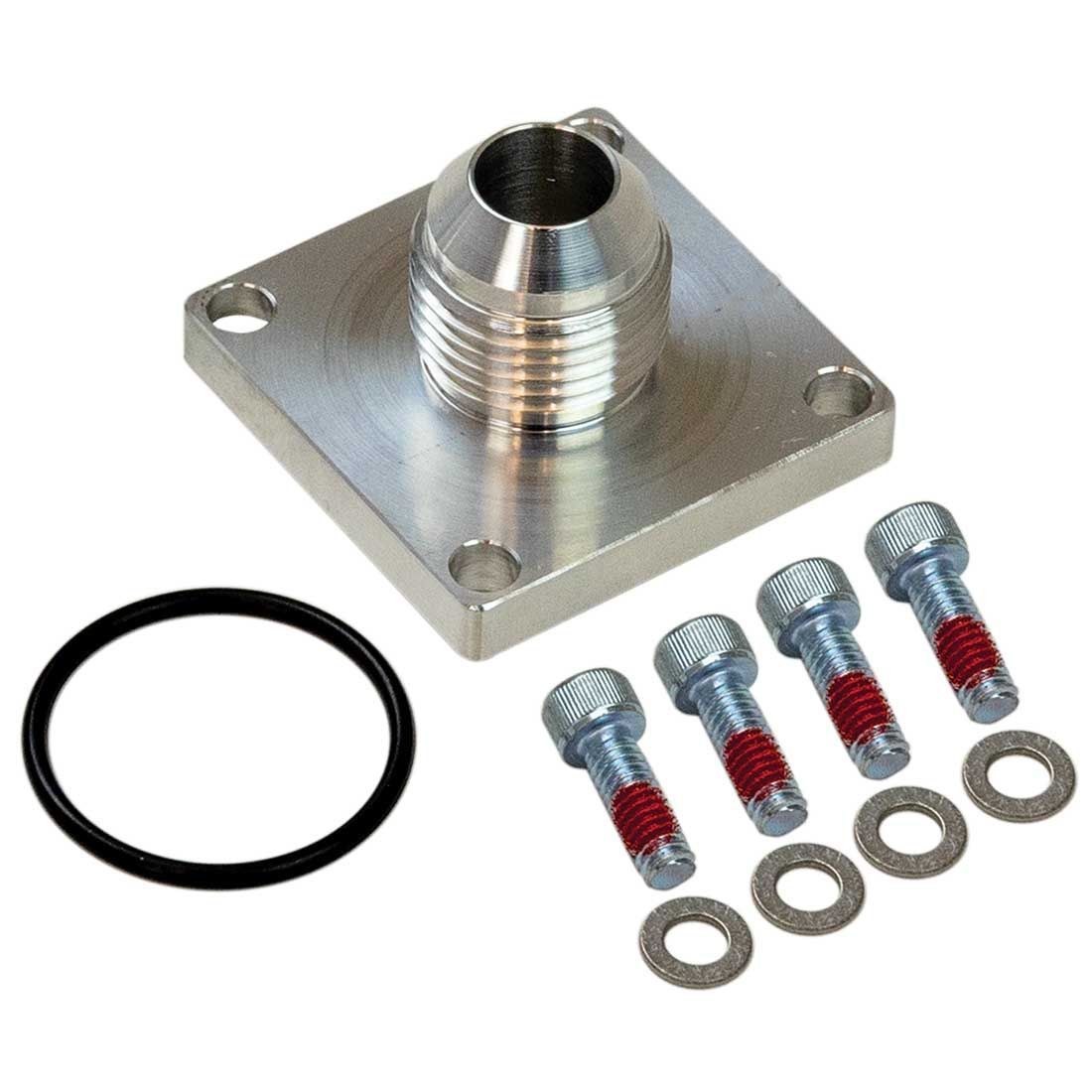 Fitting Dry Sump Square Base 8an Male  -  22751