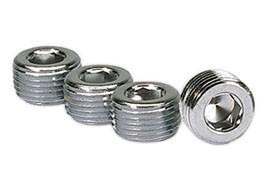 3/8in. NPT Chrome Pipe Plug 4 Per Package  -  39152