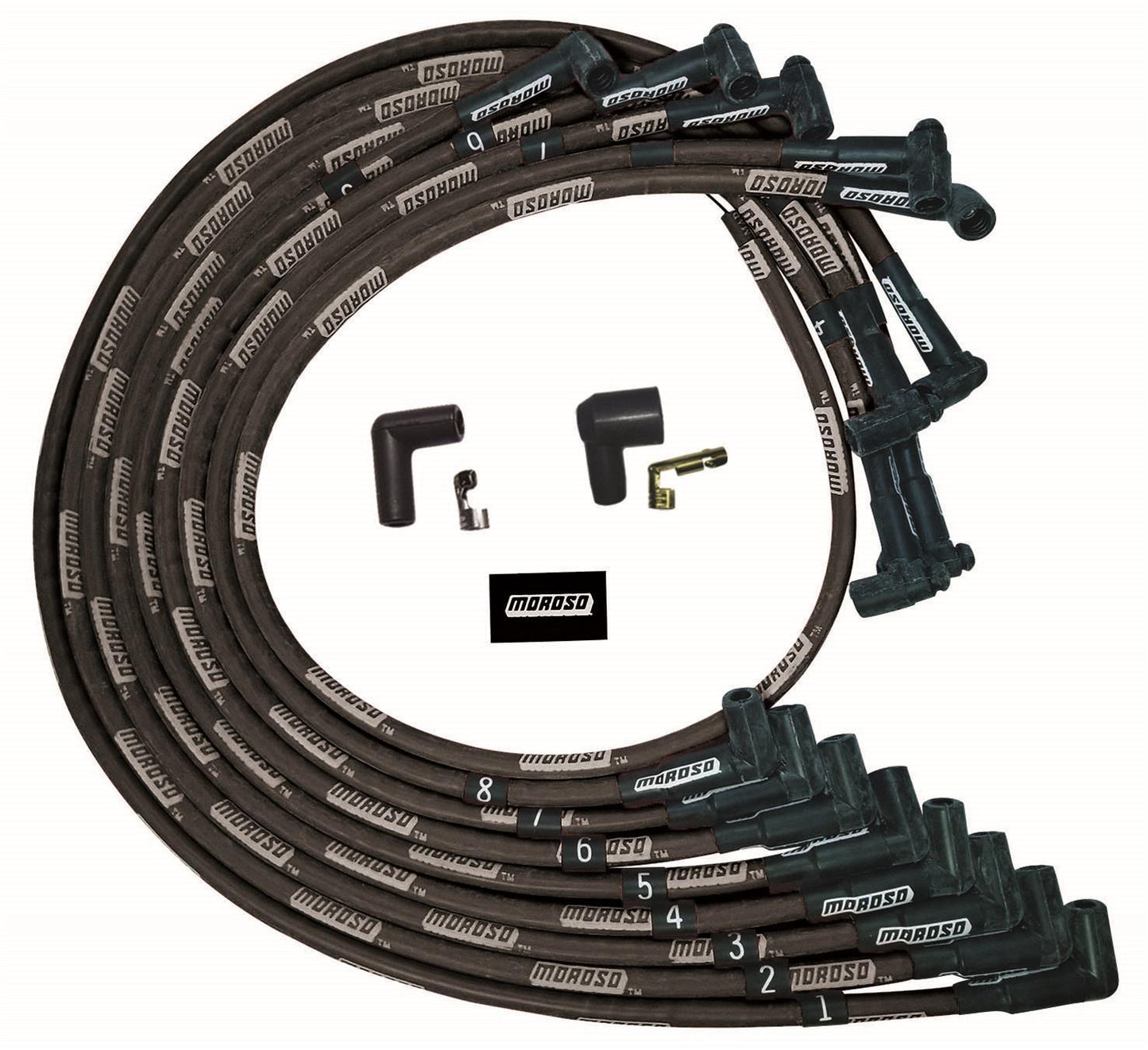 Ultra Plug Wire Set SBC Under V/C Black  -  51528