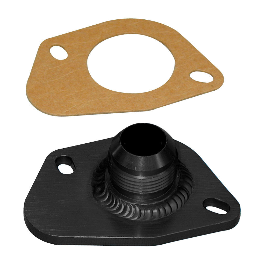 SBF Bolt-On Alum. Water Outlet Neck w/-16an Ftng  -  63455