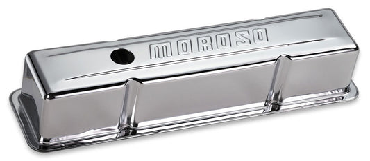 Chrome B/E Valve Covers SBC Tall w/Baffle  -  68103