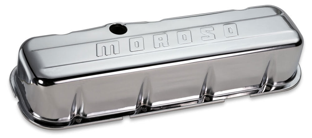 Chrome B/E Valve Covers BBC Tall w/Baffle  -  68113