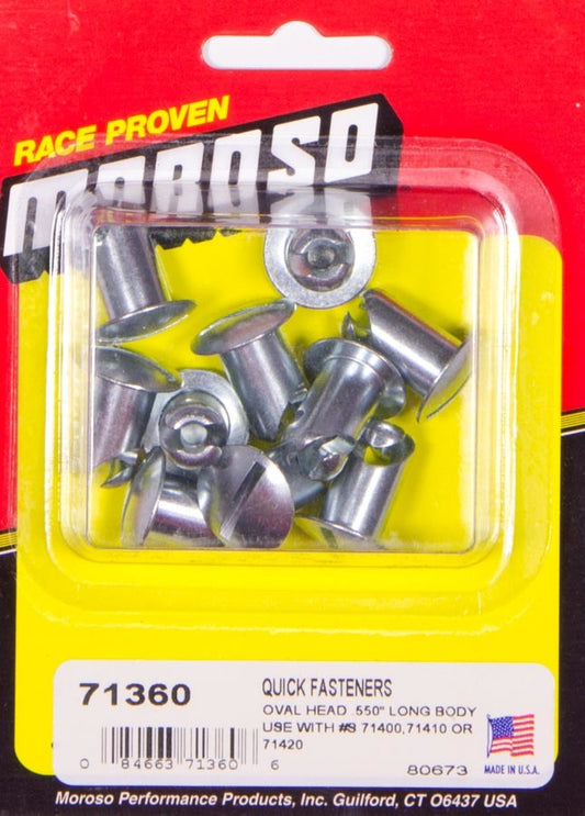 Oval Head Quik Fastener .550in Long Body  -  71360