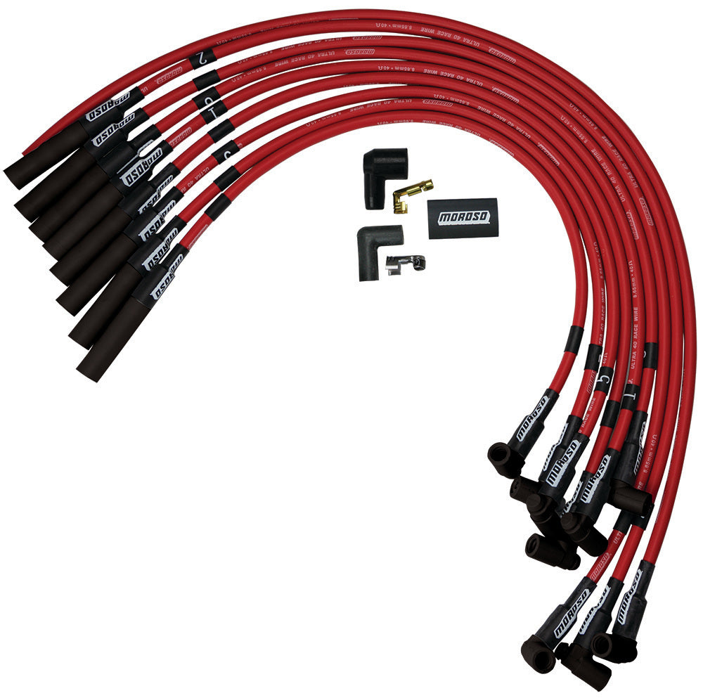 Ultra 40 Plug Wire Set - Red  -  73688