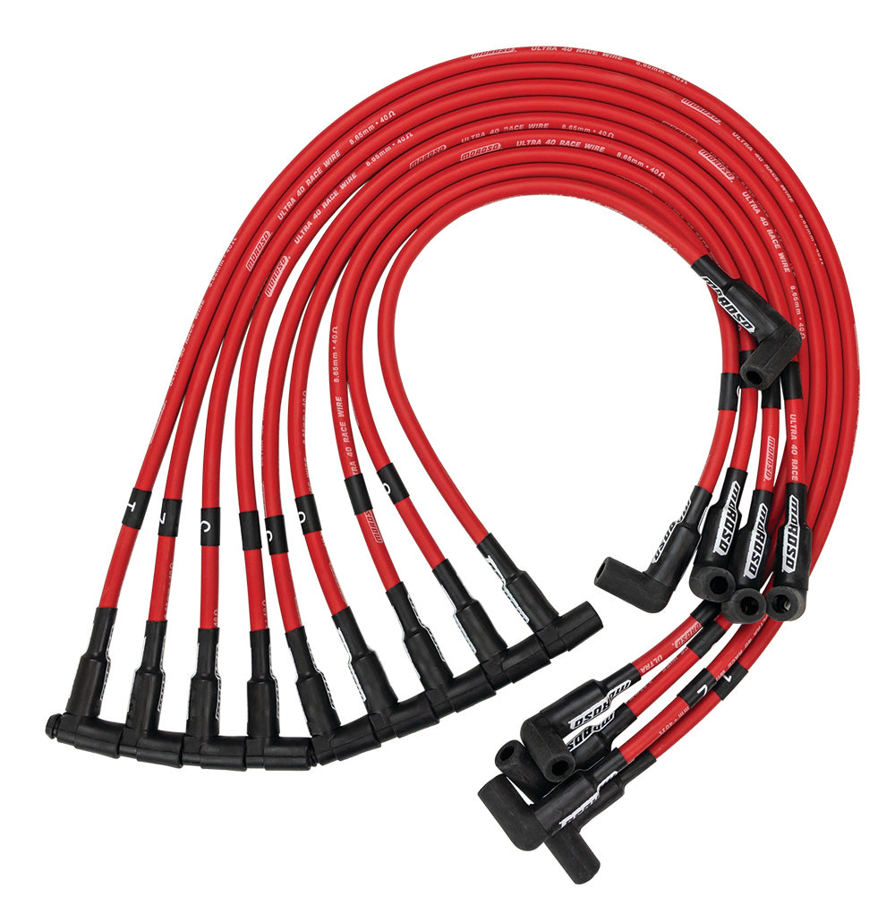 Ultra 40 Plug Wire Set SBC Sprint Car Red  -  73699